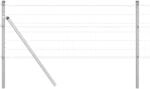 vidaXL Zaun mit Pfosten Silber 0,8 x 10 m Stahl und PVC 3350469