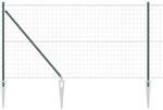 vidaXL Zaun mit Pfosten Gr&uuml;n 1 x 25 m Stahl 3350622