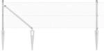 vidaXL Zaunpfosten Silber 10 x 0,6 m 12 x 12 mm Netz Stahl 3351918