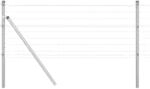 vidaXL Zaun mit Pfosten Silber 0,4 x 10 m Stahl und PVC 3350459