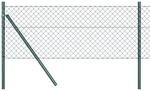 vidaXL Zaunpfosten Gr&uuml;n 25 x 0,4 m 40 x 40 mm Maschen Stahl und PVC 3351082