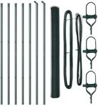 vidaXL Zaunpfosten Gr&uuml;n 10 x 1,6 m 13 mm Netz Stahl und PVC 3352652
