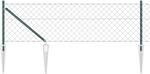 vidaXL Zaunpfosten Gr&uuml;n 0,8 x 25 m 60 x 60 mm Maschen Stahl 3351168