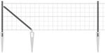 vidaXL Zaun mit Pfosten Grau 0,4 x 25 m Stahl und PVC 3350686