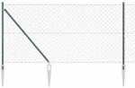 vidaXL Zaunpfosten Gr&uuml;n 10 x 1,2 m 60 x 60 mm Gitter Stahl und PVC 3351158