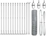 vidaXL Zaunpfosten Silber 25 x 0,4 m 50 mm Mesh Stahl 3353785