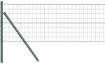 vidaXL Zaun mit Pfosten Gr&uuml;n 0,8 x 10 m Stahl 3350348