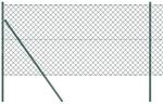 vidaXL Zaunpfosten Gr&uuml;n 10 x 1 m 60 x 60 mm Maschen Stahl und PVC 3351077