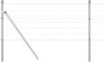 vidaXL Zaun mit Pfosten Silber 0,8 x 25 m Stahl und PVC 3350510