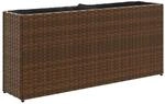 vidaXL Hochbeet mit 2 F&auml;chern Braun 90x20x40 cm Poly Rattan 366408