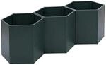 MCW 3er-Set Hochbeet P64 Stahl 77x264x100cm Gr&uuml;n