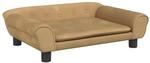 vidaXL Kindersofa Braun 70x45x26 cm Samt 3196405