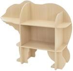 Joyz Kinderregal B&auml;r 2 Ebenen Natur 110x 32x83 cm Holz Regal mit Offenen...