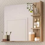 Inn.Furn Spiegel Eiche 79 x 73 cm Badspiegel mit Regal Tomaso
