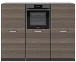 Vicco R-Line K&uuml;chenblock Edelgrau/Anthrazit 180 cm ohne Arbeitsplatte ohne E-Ger&auml;te