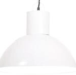 vidaXL H&auml;ngelampe 25 W Wei&szlig; Rund 48 cm E27 320566