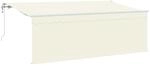 vidaXL Einziehbare Markise Creme 400 x 200 cm Polyester und Aluminium 3329785