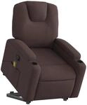 vidaXL Massagesessel mit Aufstehhilfe Dunkelbraun Stoff Modell 2