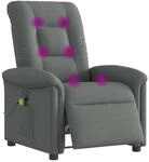 vidaXL Massagesessel Elektrisch Dunkelgrau Stoff 3303245