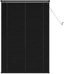 vidaXL Venetianer Jalousie Verstellbar Schwarz 150 x 80 cm PVC 42003736