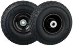 Relaxdays Sackkarrenrad 2er Set 3.00-4 Gummi Stahl Schwarz Kugellager...