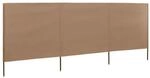 vidaXL 3 Teiliges Windschutzgewebe 400 x 120 cm Taupe 44542