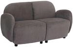MCW 2er-Sofa P33 Stoff/Textil Chenille &Ouml;ko-Tex Hellgrau