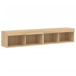 vidaXL TV-Schr&auml;nke mit LED-Leuchten 2 Stk Sonoma-Eiche 80x30x30 cm 837146