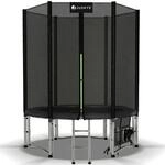 Juskys Trampolin JumpMaster S in Schwarz/Anthrazit