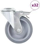 vidaXL 32 Stk Lenkrollen mit R&uuml;ckenloch 100 mm 277870