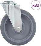 vidaXL 32 Stk Lenkrollen mit Bolzenloch 125 mm 277875