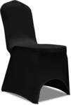 vidaXL Stretch-Stuhlhussen Schwarz 18 Stk.