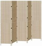 vidaXL Raumteiler Beige 242 x 180 cm Poly-Rattan 42003676