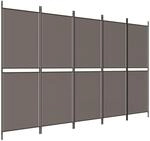 vidaXL 5 Tlg Paravent Anthrazit 250x200 cm Stoff 350236
