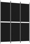 vidaXL 3 Tlg Paravent Schwarz 150x200 cm Stoff 350229