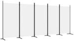 vidaXL 5 Tlg Paravent Wei&szlig; 433x180 cm Stoff 350266