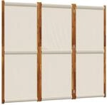 vidaXL 3 Tlg Paravent Hellgrau 210x180 cm 4003355