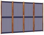 vidaXL 4 Tlg Paravent Dunkelblau 280x180 cm 4003360