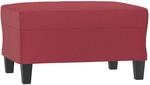 vidaXL Fu&szlig;hocker Weinrot 70x55x41 cm Kunstleder