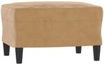 vidaXL Fu&szlig;hocker Braun 60x50x41 cm Samt