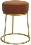 vidaXL Runder Hocker Braun Samt 340259