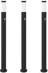 vidaXL Pollerleuchten mit Sensor 3er 110 cm Edelstahl IP44 4006034