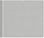 vidaXL Balkon-Sichtschutz Hellgrau 90x400 cm 100 % Polyester-Oxford 4000008