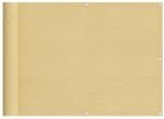 vidaXL Balkon Sichtschutz Sandfarben 75x500 cm 100 % Polyester-Oxford 4000023