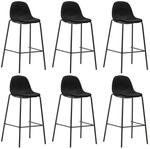 vidaXL Barhocker 6 Stk Schwarz Stoff 279665