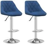 vidaXL Barhocker 2 Stk Blau Samt 335309