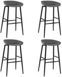 vidaXL Barhocker 4 Stk Grau 248169