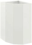 vidaXL Eckpflanzer Wei&szlig; 30 x 30 x 50 cm Stahl 883676