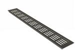 MS Beschl&auml;ge Bel&uuml;ftungsgitter 80 x 800 mm Stegblech Braun Eloxiert