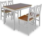 vidaXL 5-tlg. Essgruppe Braun und Wei&szlig;
